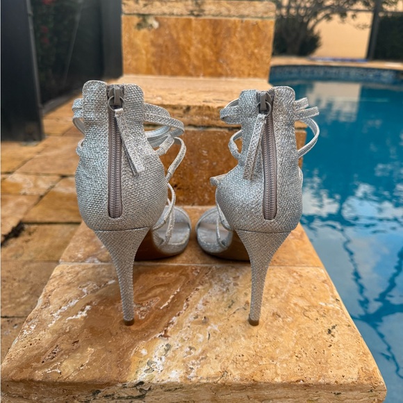 Silver Strappy High Heels - Picture 4 of 4